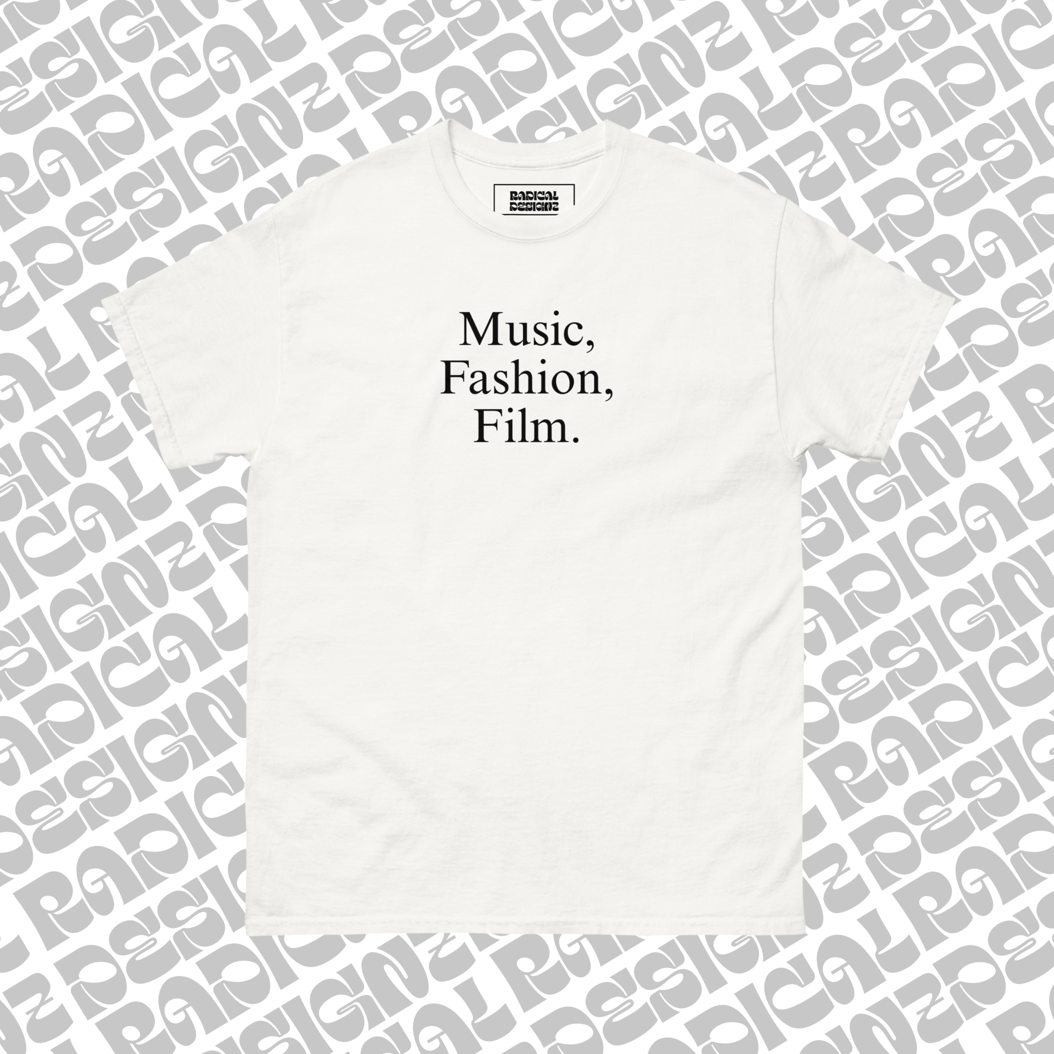 Music, fashion, film tee