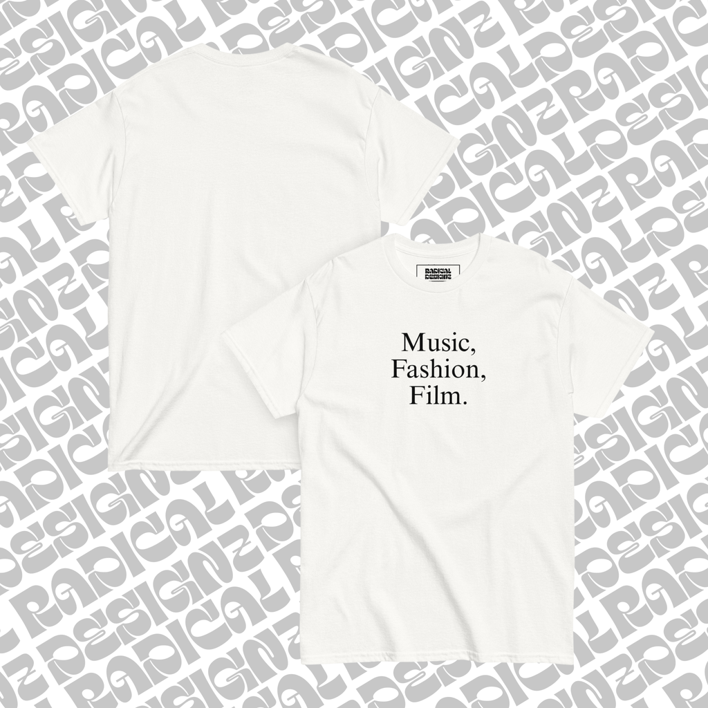 Music, fashion, film tee