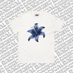 Blue flower graphic tee